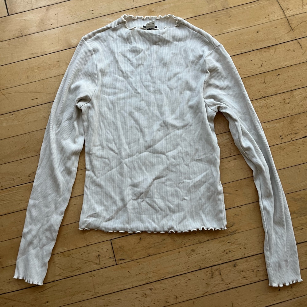 Elegant White Long Sleeve Top